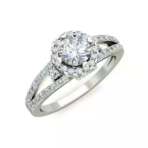 Women solitaire ring 3dm stl render detail 3D print model