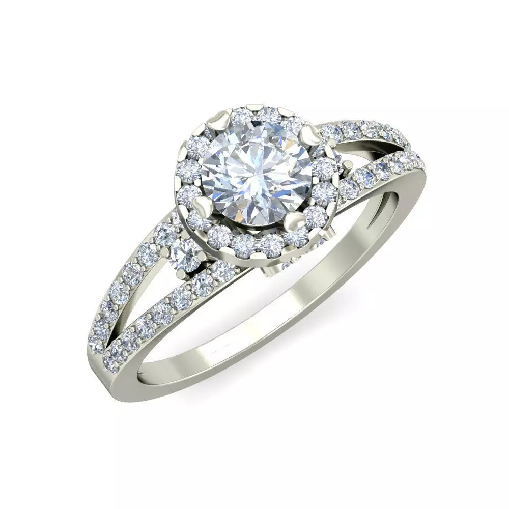 Women solitaire ring 3dm stl render detail 3D print model 3D print model_0