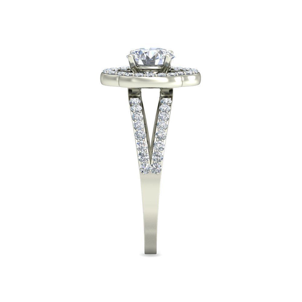 Women solitaire ring 3dm stl render detail 3D print model 3D print model_2