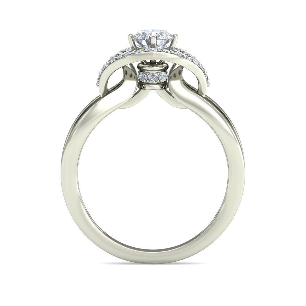 Women solitaire ring 3dm stl render detail 3D print model 3D print model_1