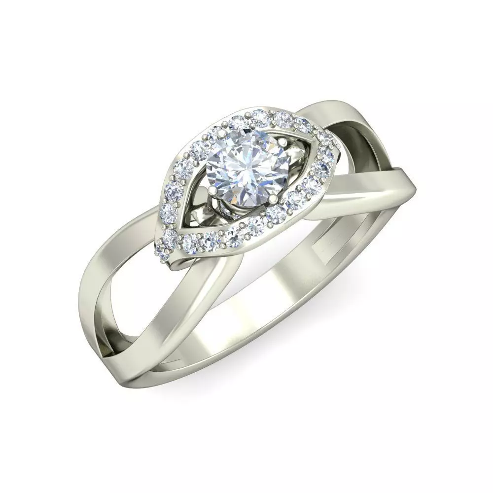 Women solitaire ring 3dm stl render detail 3D print model 3D print model_0