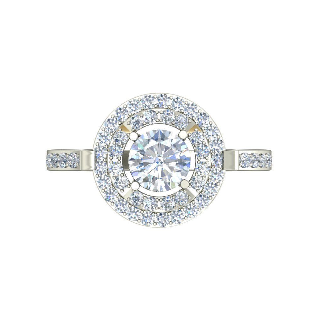 Women solitaire ring 3dm stl render detail 3D print model 3D print model_3