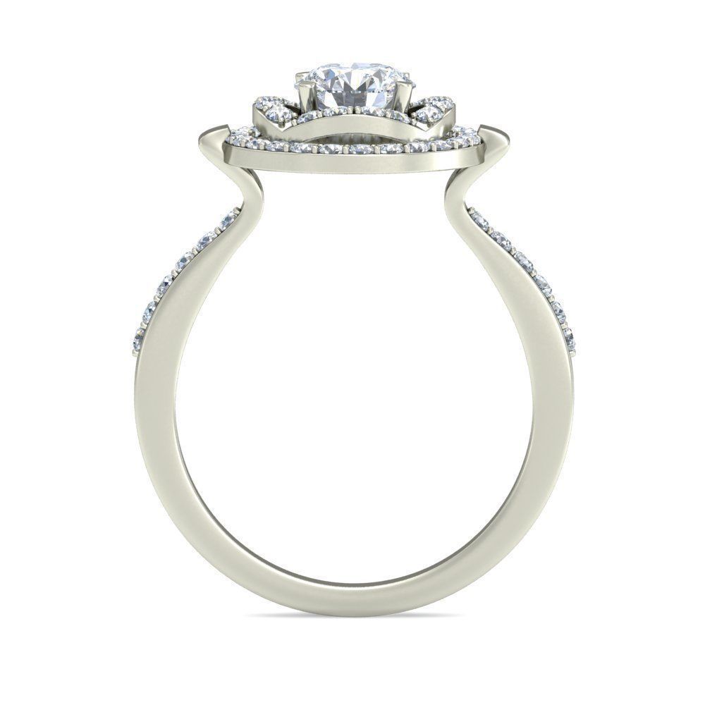 Women solitaire ring 3dm stl render detail 3D print model 3D print model_1
