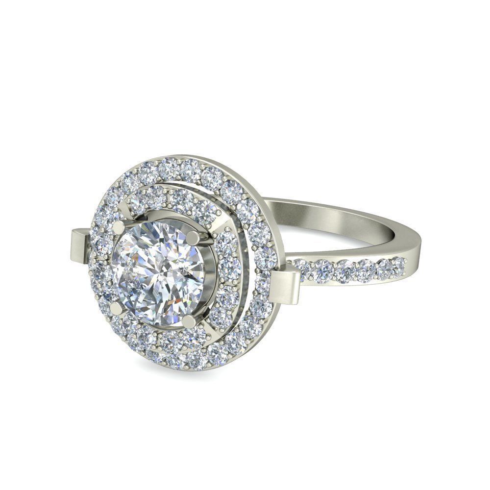 Women solitaire ring 3dm stl render detail 3D print model 3D print model_4