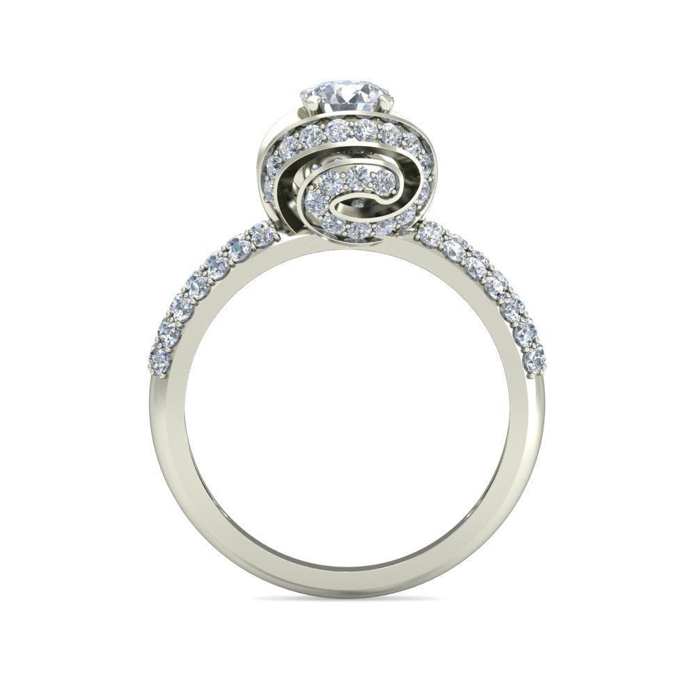 Women solitaire ring 3dm stl render detail 3D print model 3D print model_1