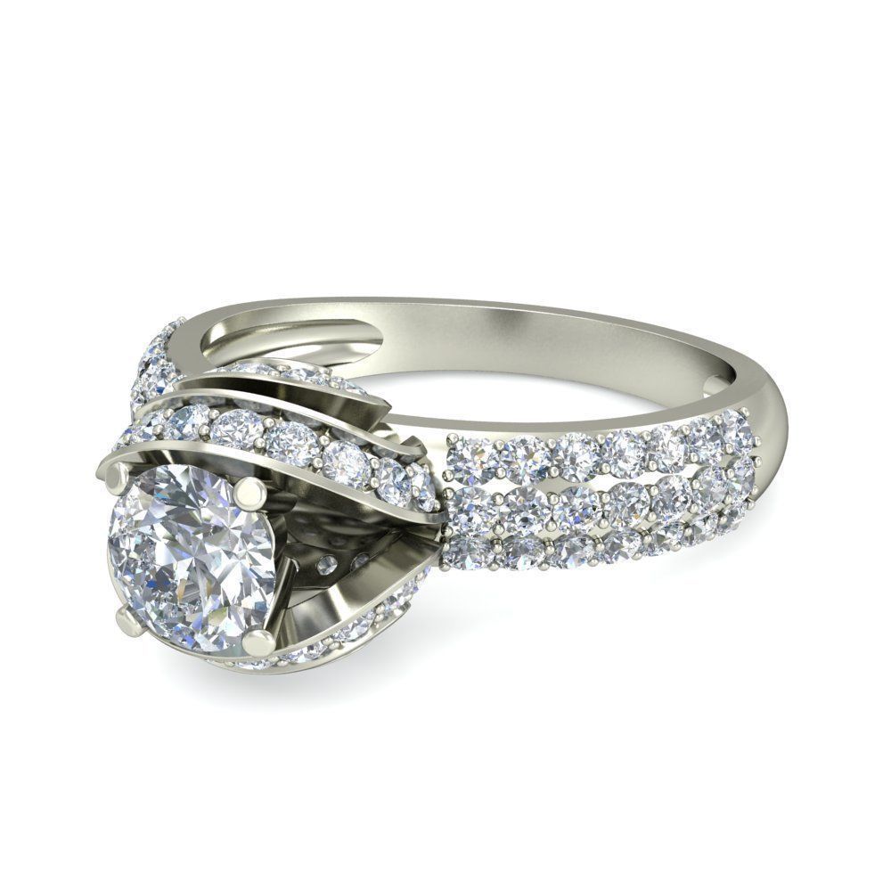 Women solitaire ring 3dm stl render detail 3D print model 3D print model_4