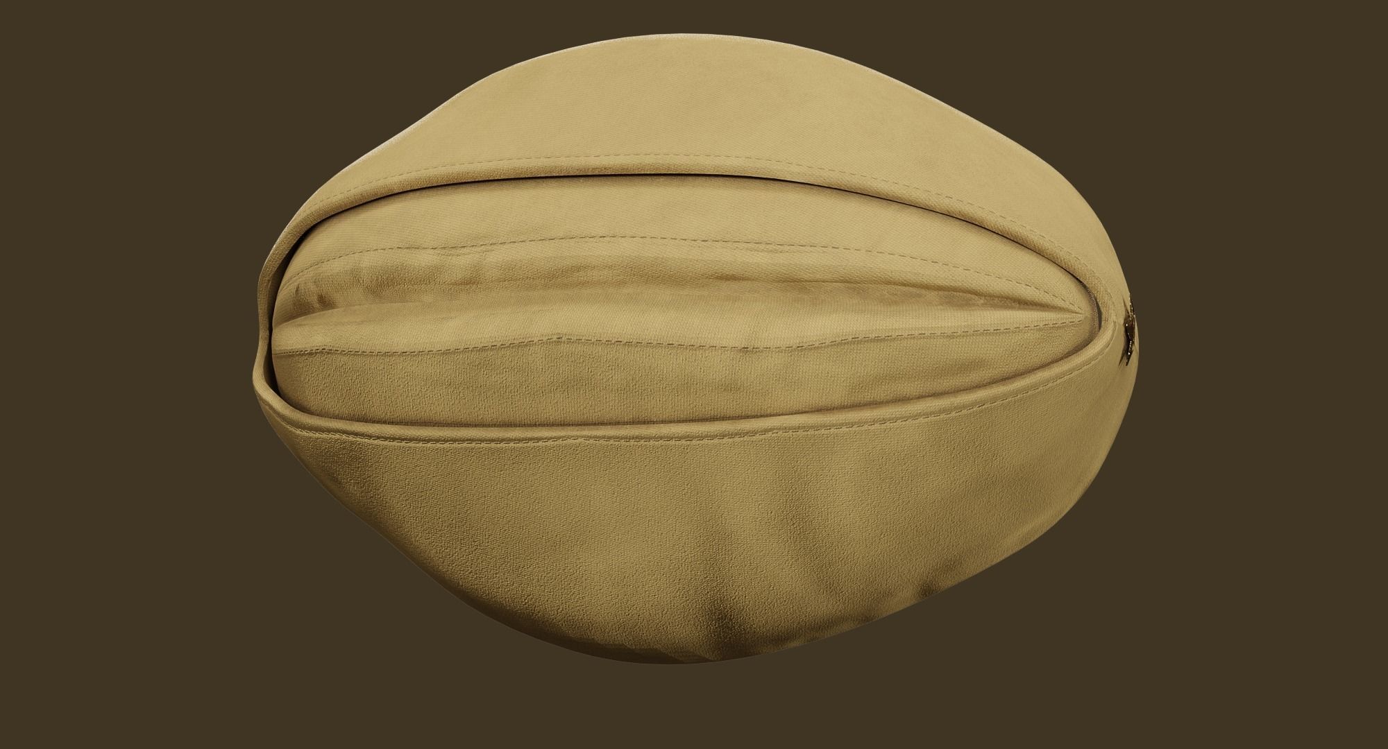 Military Soviet Soldier side cap of Infantry Low-poly 3D model_4