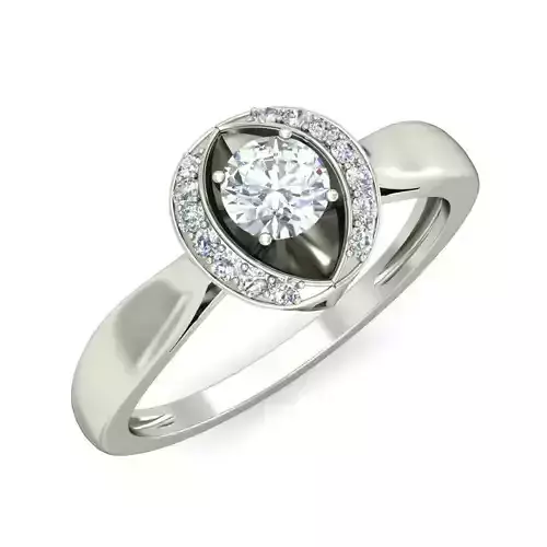 Women solitaire ring 3dm stl render detail 3D print model