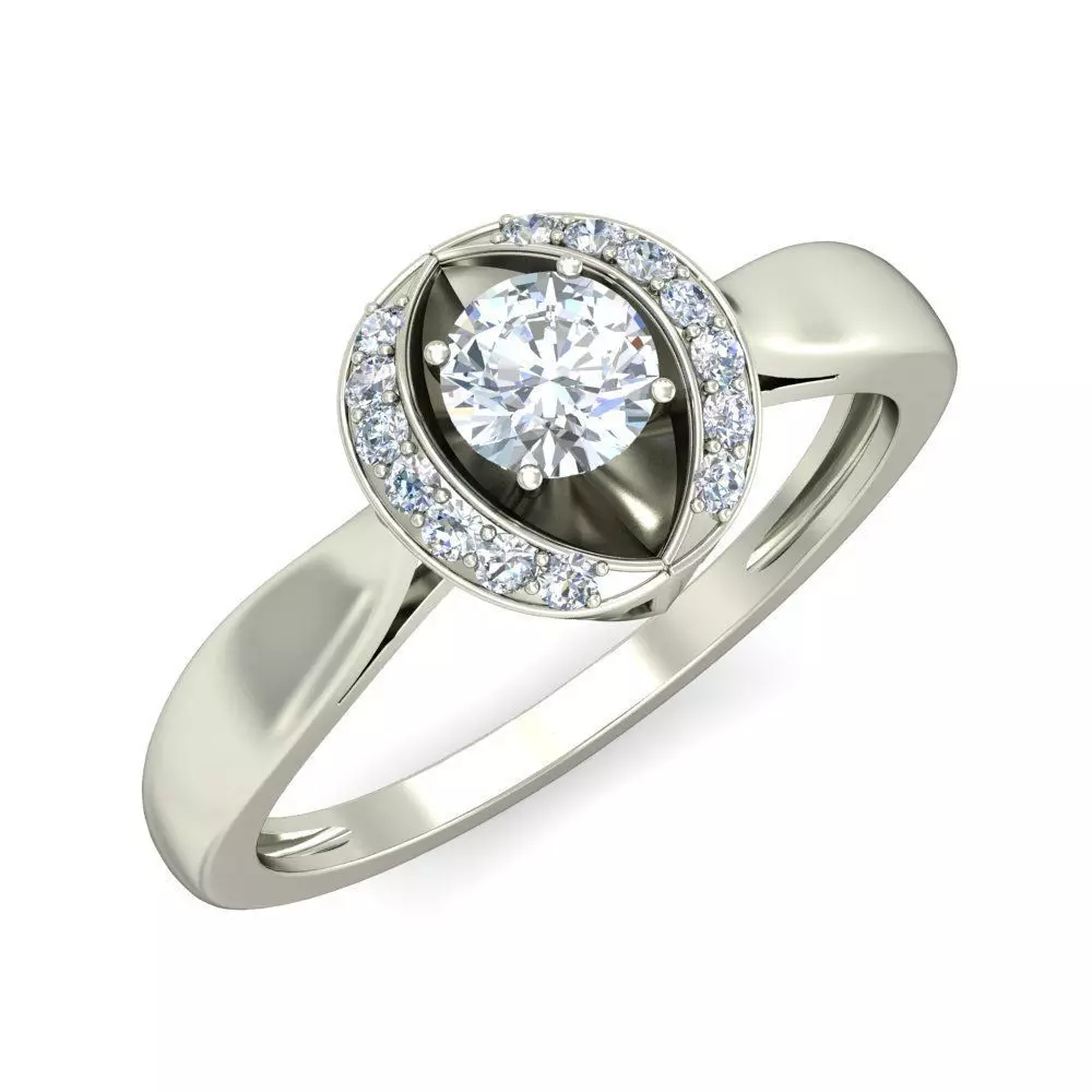 Women solitaire ring 3dm stl render detail 3D print model 3D print model_0