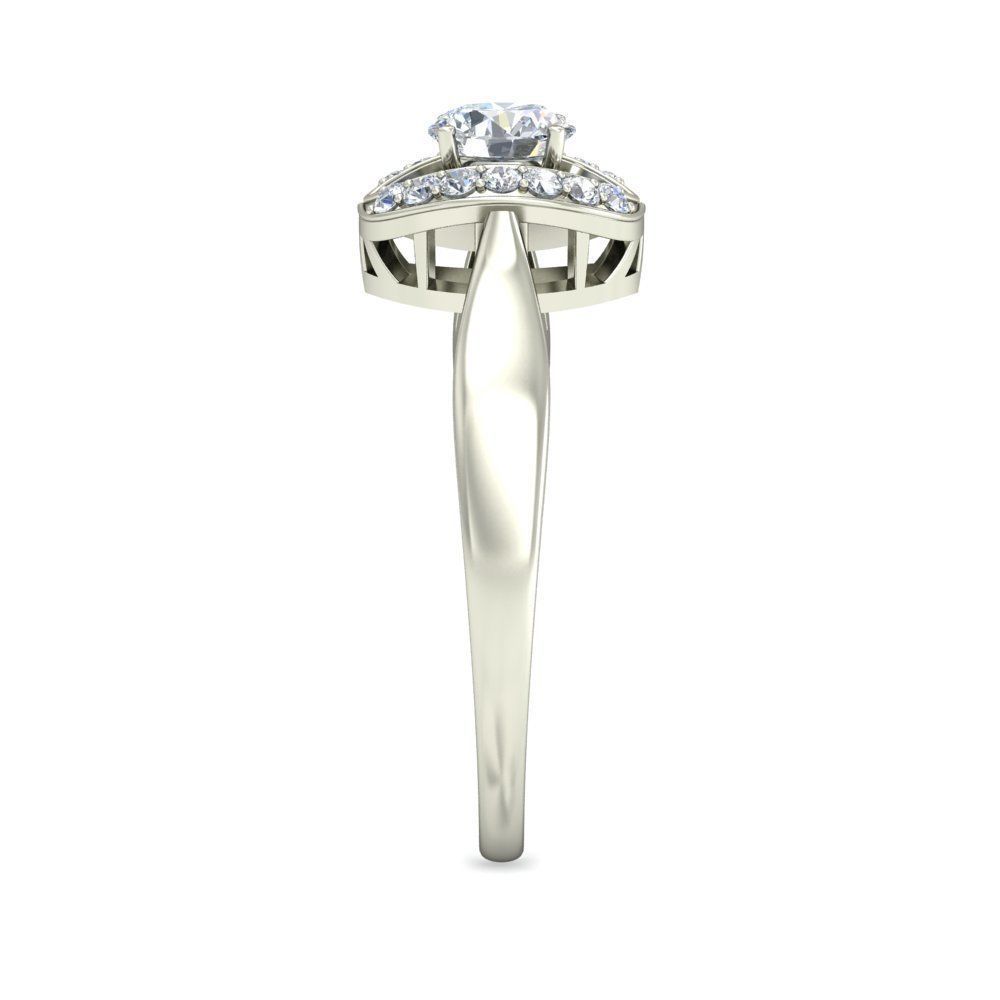 Women solitaire ring 3dm stl render detail 3D print model 3D print model_2