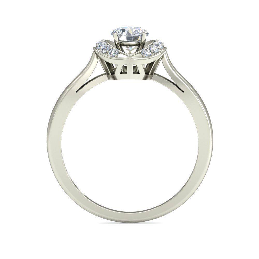 Women solitaire ring 3dm stl render detail 3D print model 3D print model_1
