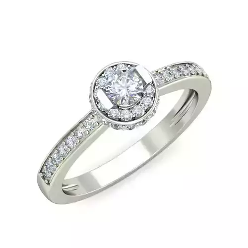 Women solitaire ring 3dm stl render detail 3D print model