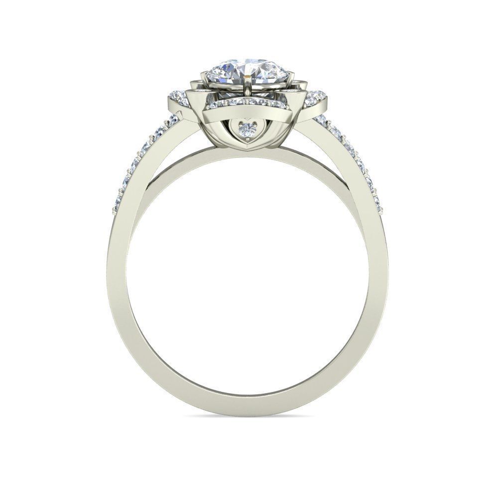 Women solitaire ring 3dm stl render detail 3D print model 3D print model_1