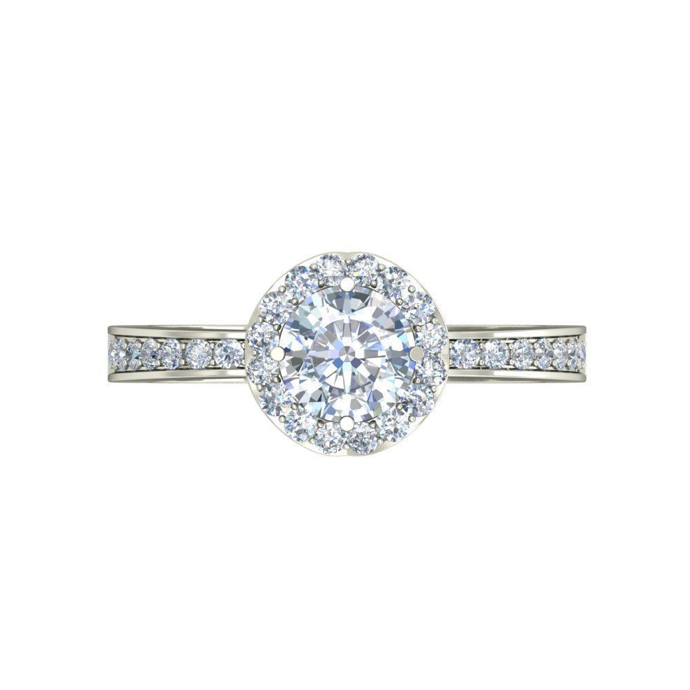 Women solitaire ring 3dm stl render detail 3D print model 3D print model_3