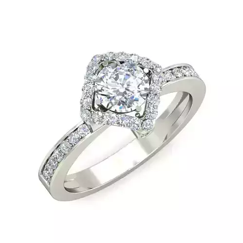 Women solitaire ring 3dm stl render detail 3D print model