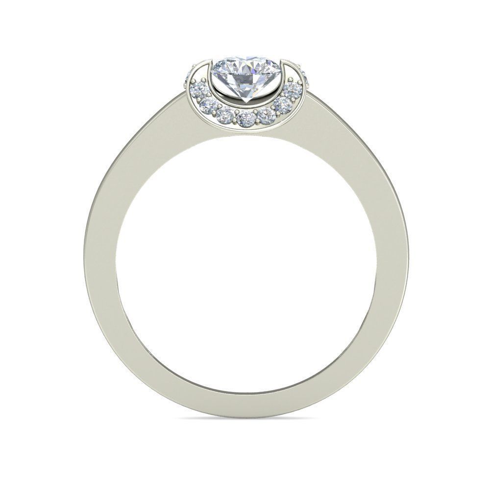 Women solitaire ring 3dm stl render detail 3D print model 3D print model_1