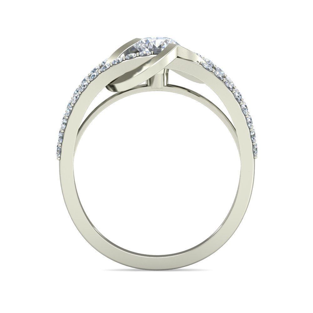 Women solitaire ring 3dm stl render detail 3D print model 3D print model_1