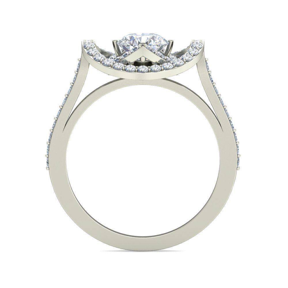 Women solitaire ring 3dm stl render detail 3D print model 3D print model_1