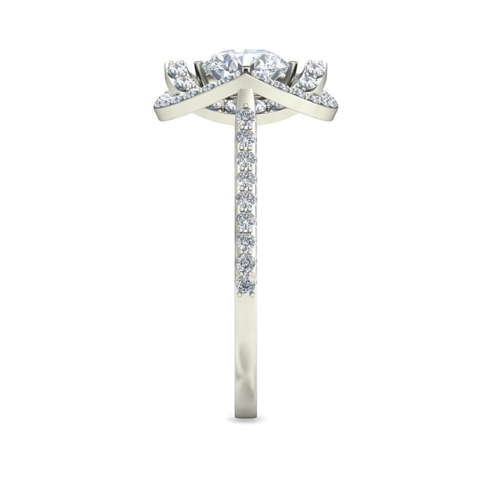 Women solitaire ring 3dm stl render detail 3D print model 3D print model_2