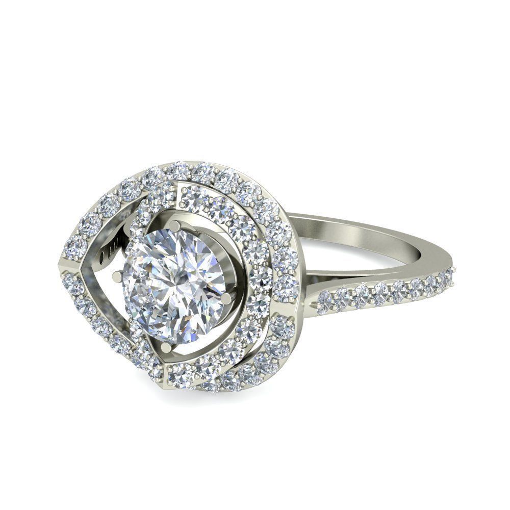 Women solitaire ring 3dm stl render detail 3D print model 3D print model_4