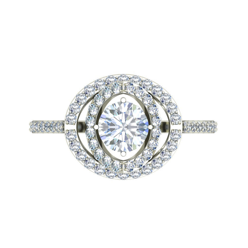 Women solitaire ring 3dm stl render detail 3D print model 3D print model_3