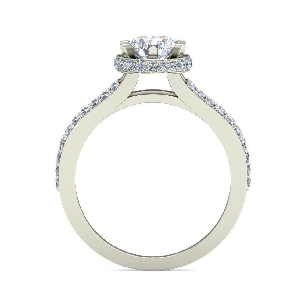 Women solitaire ring 3dm stl render detail 3D print model 3D print model_1