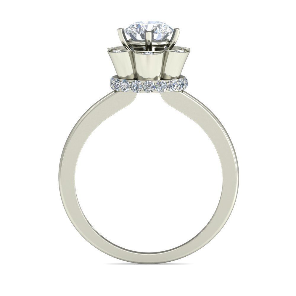 Women solitaire ring 3dm stl render detail 3D print model 3D print model_1
