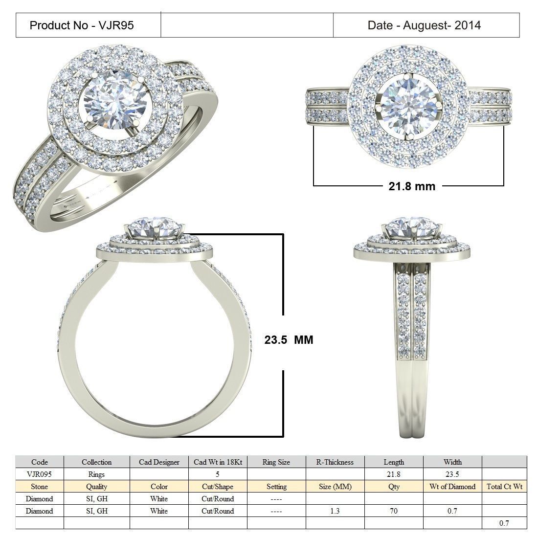 Women solitaire ring 3dm stl render detail 3D print model 3D print model_5