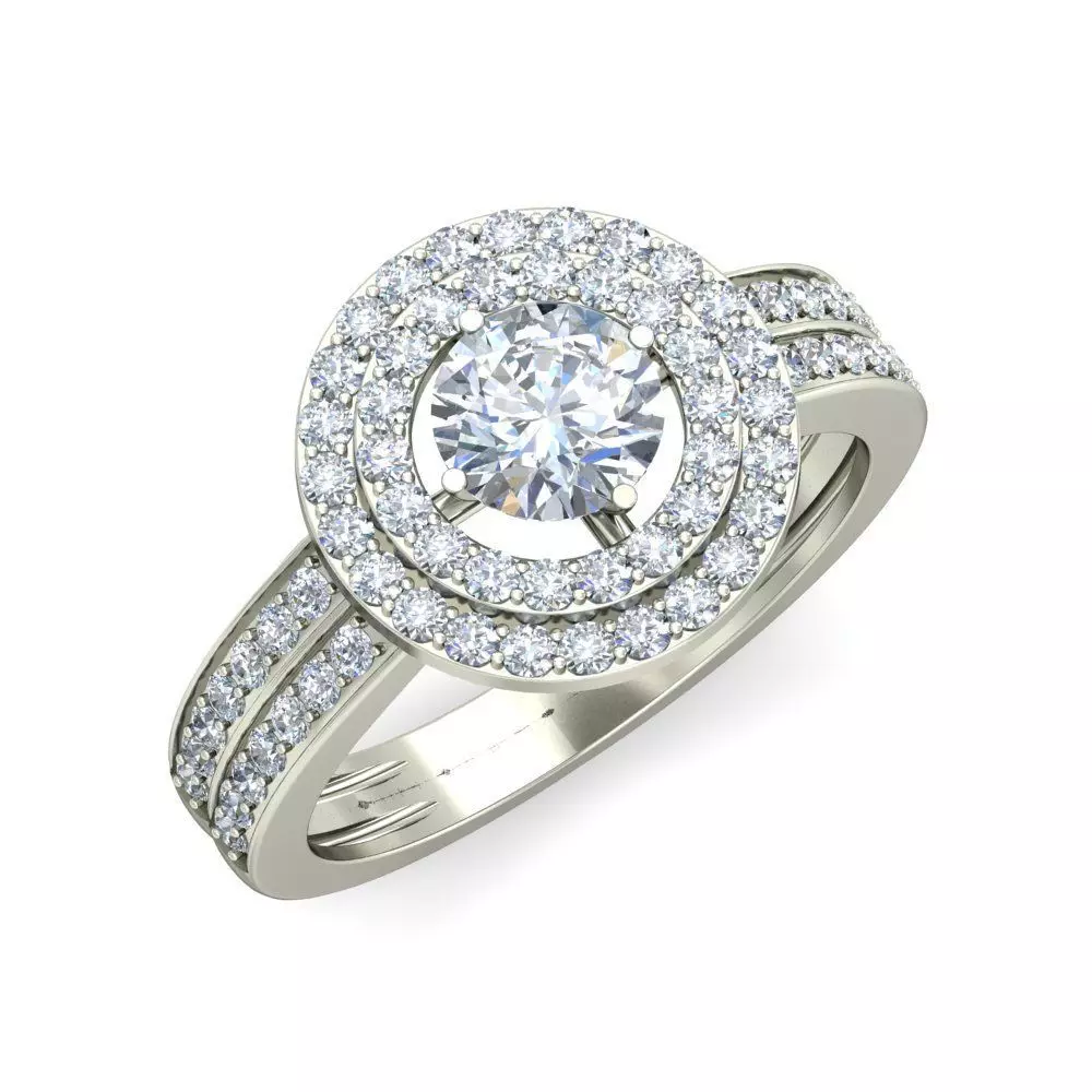 Women solitaire ring 3dm stl render detail 3D print model 3D print model_0