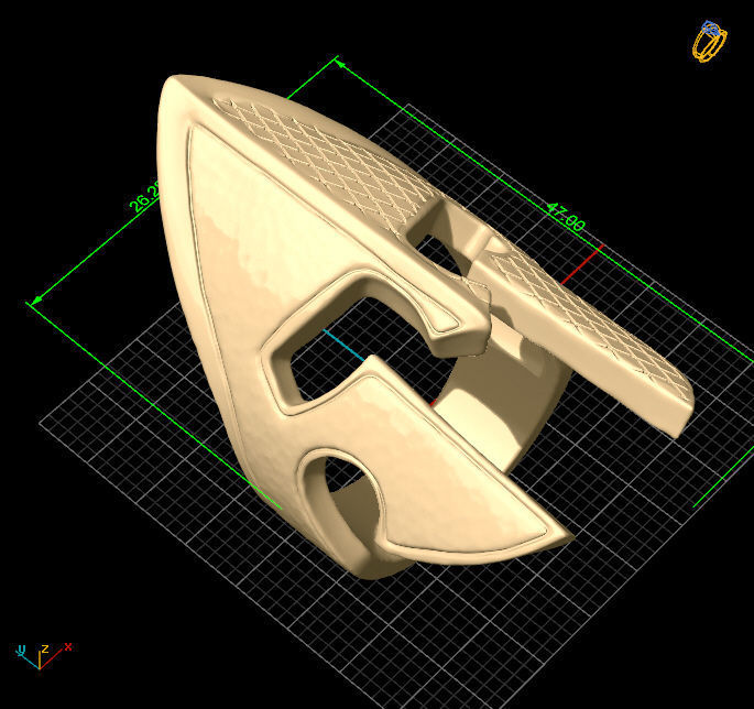 Gladiator ring Silver Gold  Print 3D print model_8