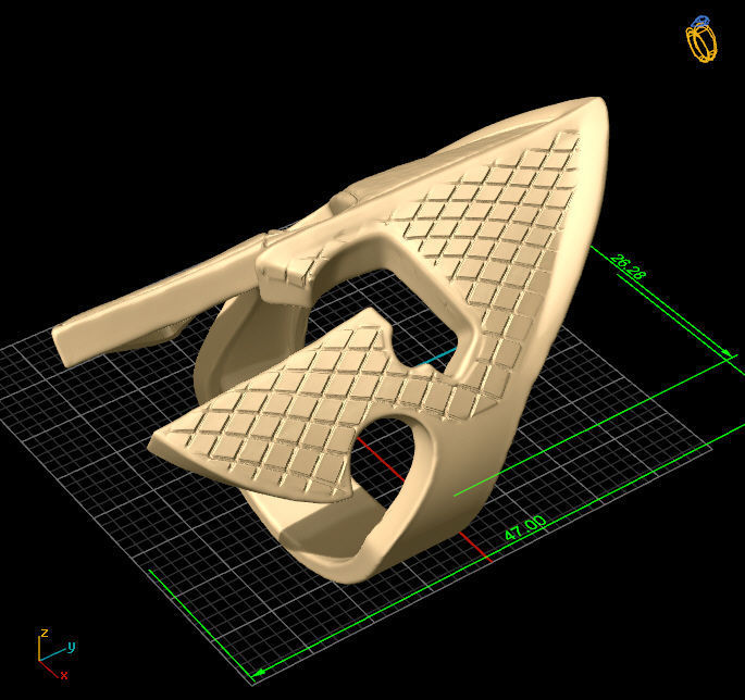 Gladiator ring Silver Gold  Print 3D print model_9