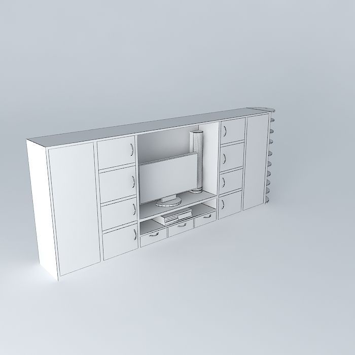 booth tv cabinet 3D model_3