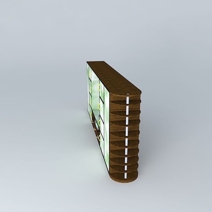 booth tv cabinet 3D model_2