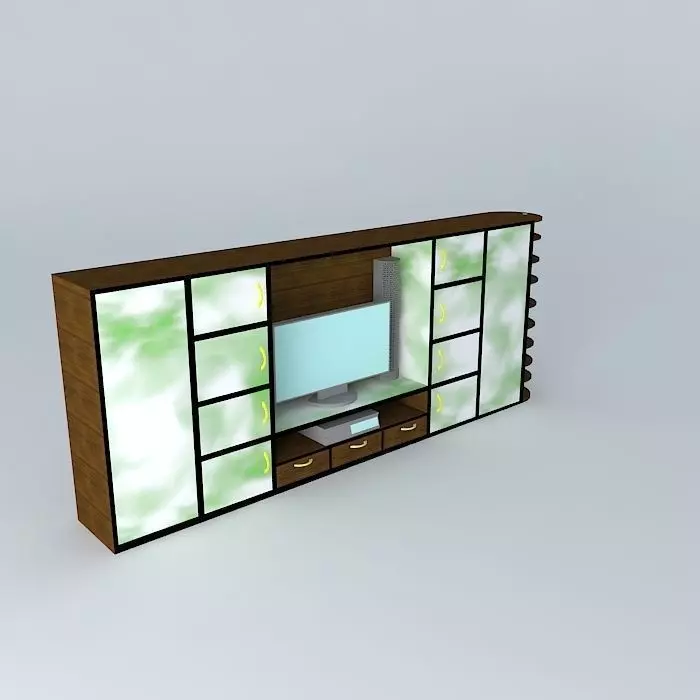 booth tv cabinet 3D model_0