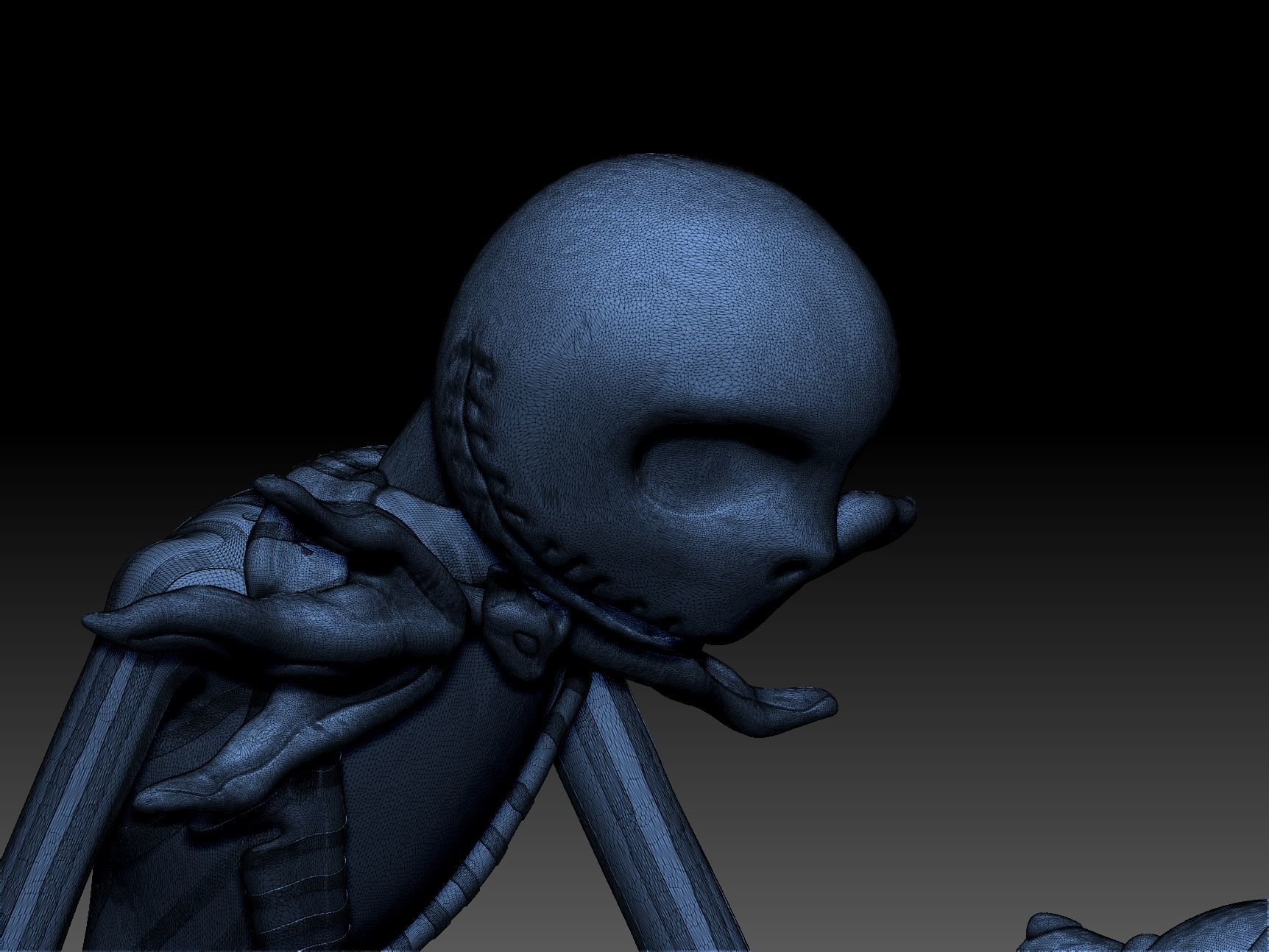 JackSkeleton skeleton working at table 3D print model_9