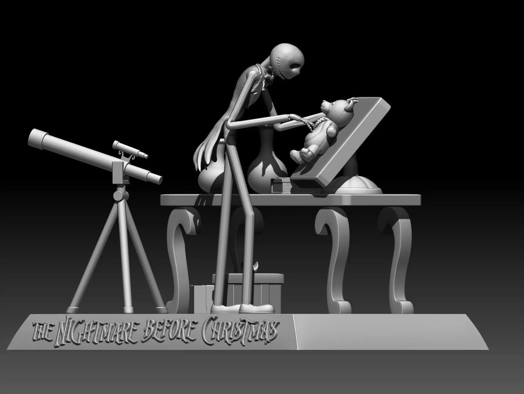 JackSkeleton skeleton working at table 3D print model_0