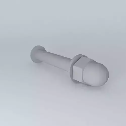 M 8 x 55 hex socket round head screw ISO 7380 Free 3D model