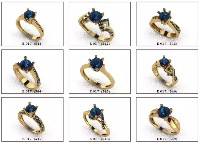 Solatire Rings 3D print model