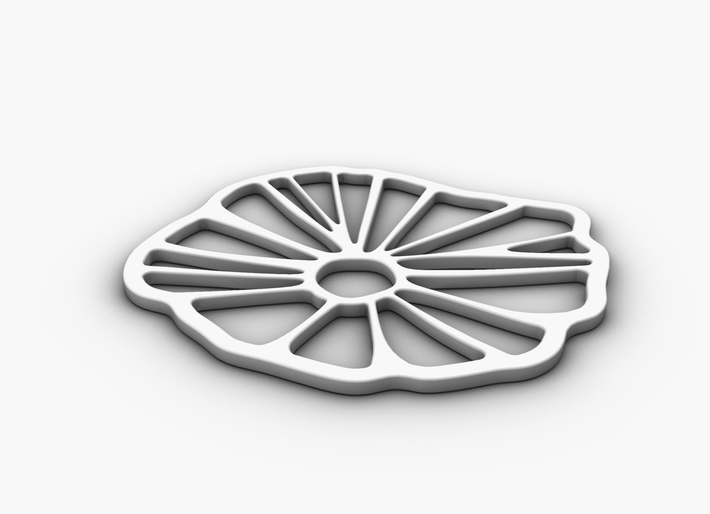 FLORALA trivet or coaster 3D print model_1