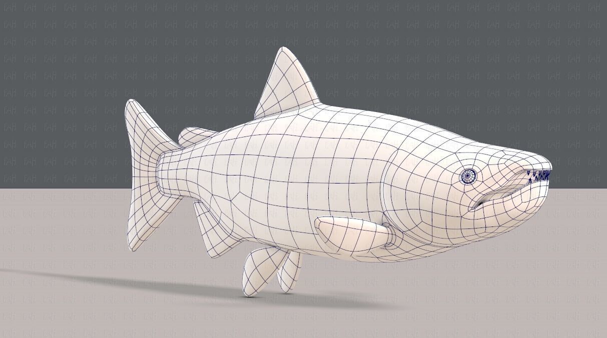 Fish V05 Low-poly 3D model_10