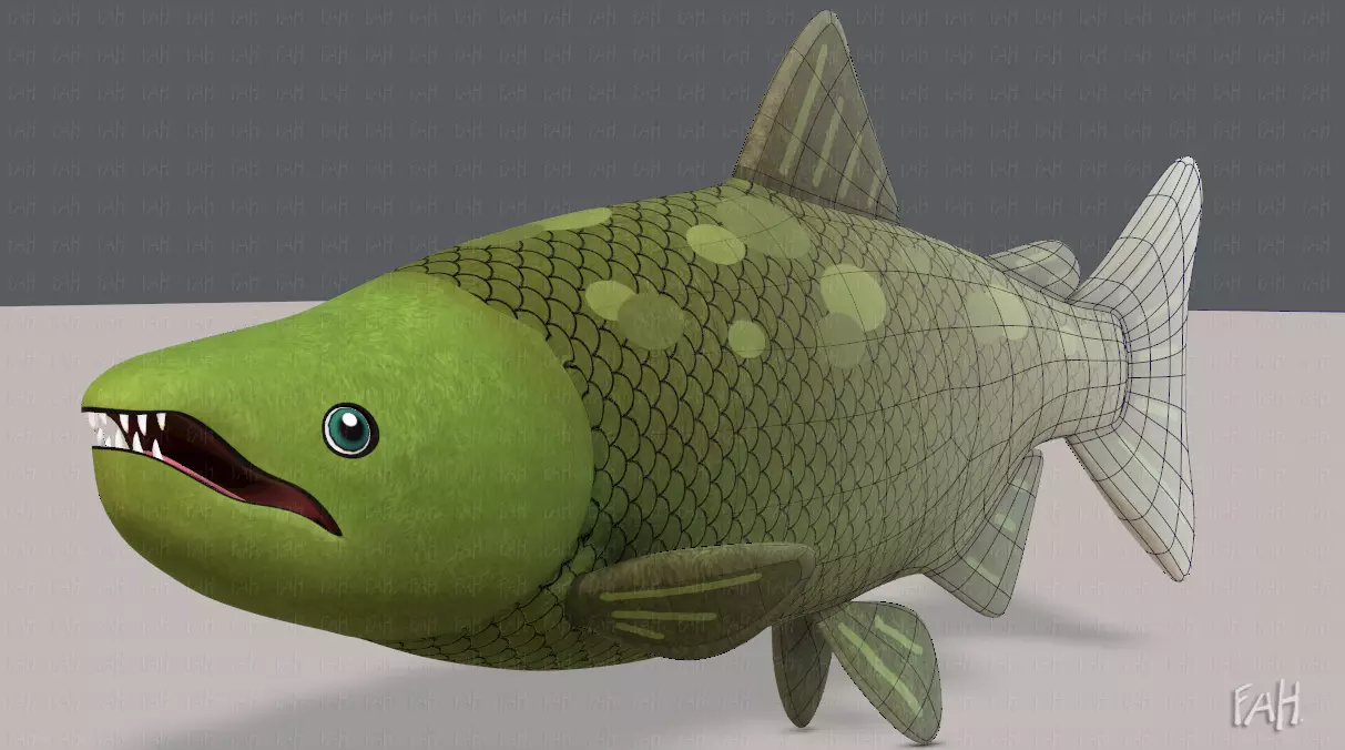 Fish V05 Low-poly 3D model_0