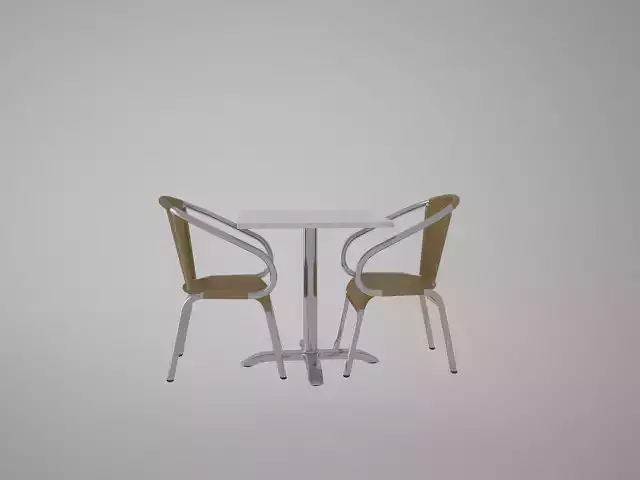 Armchair and balcony desk furtine 3D model