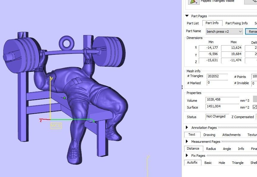 Bench press GYM athlete pendant 3D print model_6