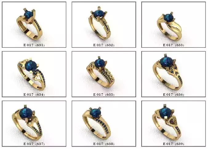 Solatire Rings 3D print model