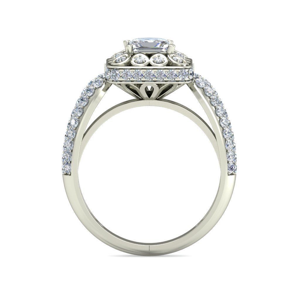 Women solitaire ring 3dm stl render detail 3D print model 3D print model_1