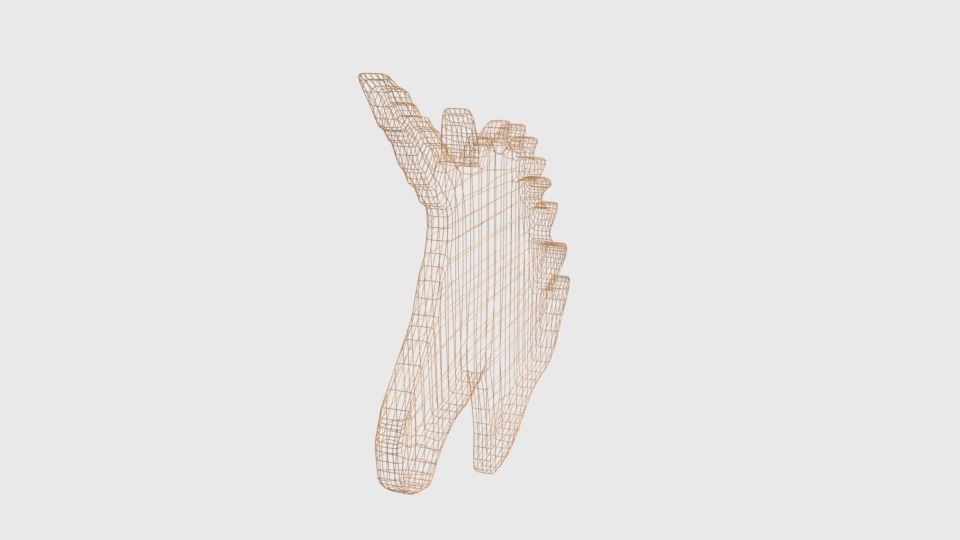 Low Poly Unicorn Wooden Head Silhouette Decorative Object Low-poly 3D model_9