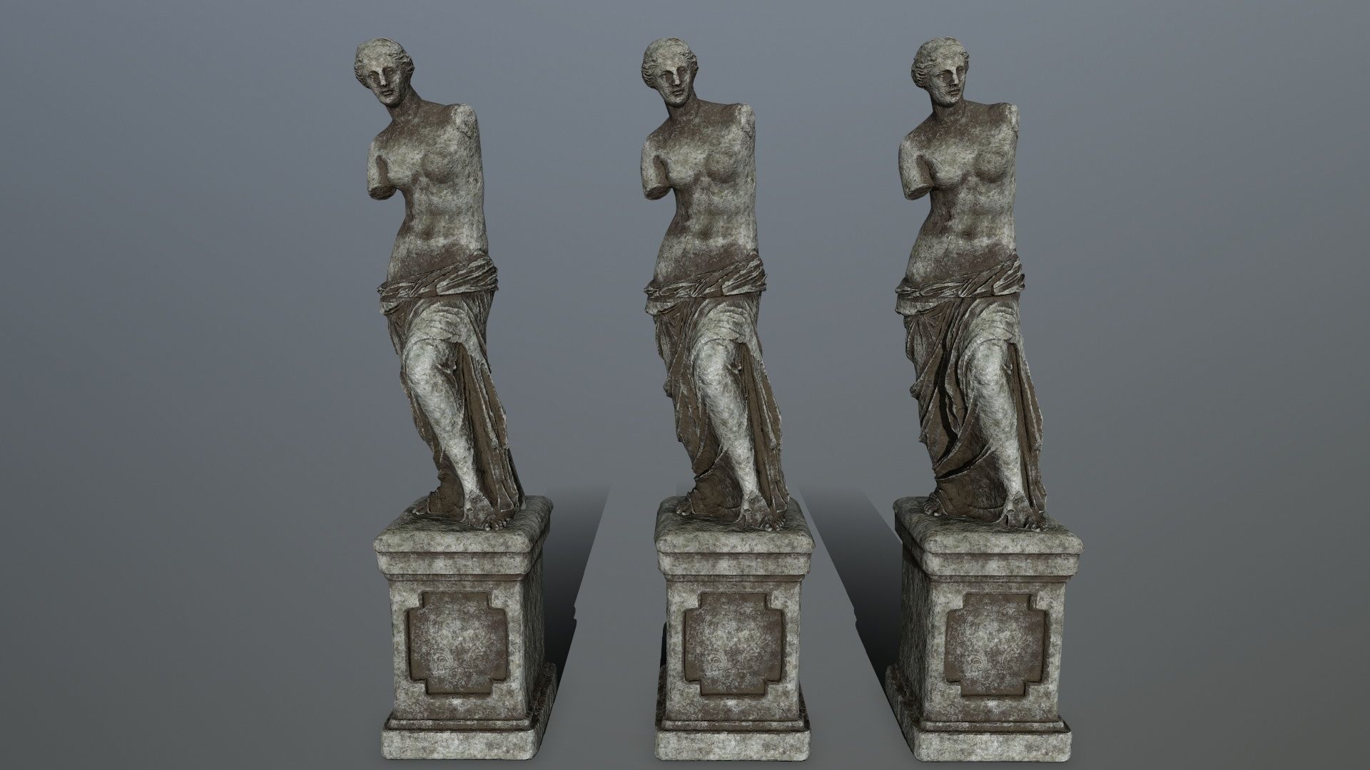 Venus de Milo Low-poly 3D model_12