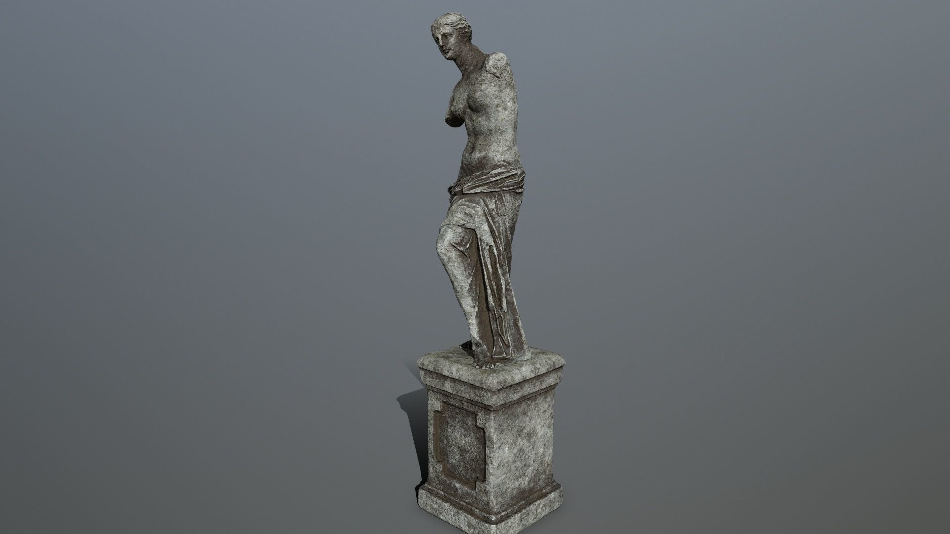 Venus de Milo Low-poly 3D model_4
