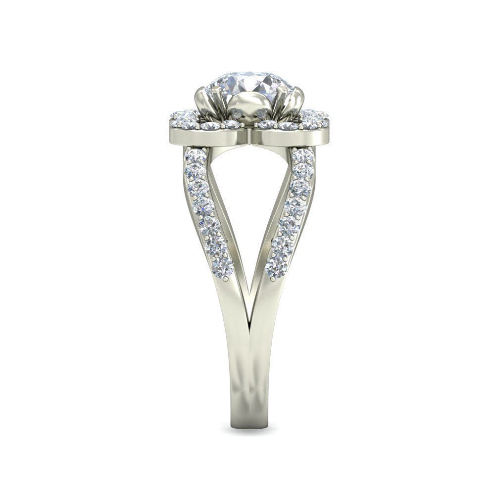 Women solitaire ring 3dm stl render detail 3D print model 3D print model_1