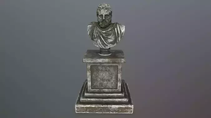 hercules bust of roman statue